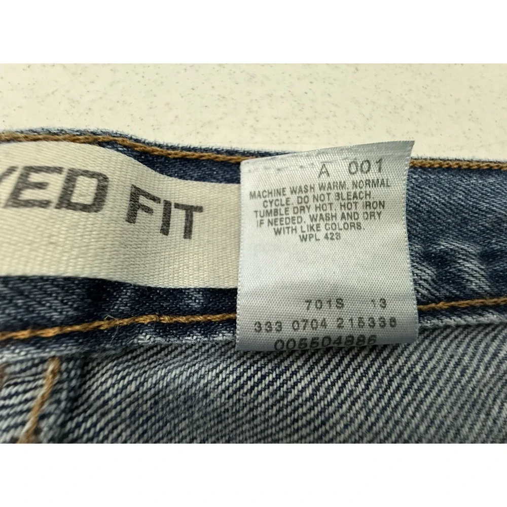 LEVIS 550 Mens 34x32 (32x30) Relaxed Fit Cotton Denim Blue Jeans